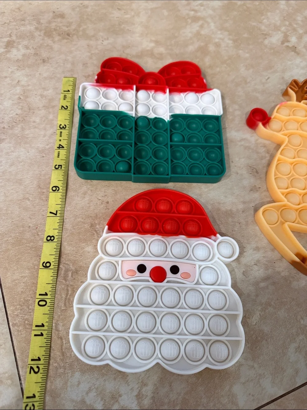 Holiday Pop-It Fidget Bundle — Santa, Reindeer, Tree & Present